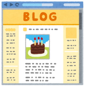 Illustration of a blog, by Irasutoya